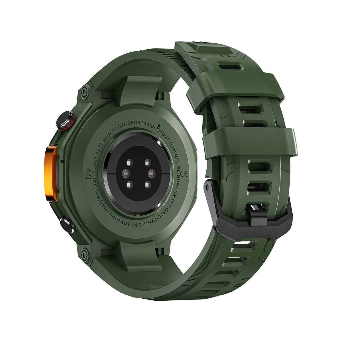 M-Rex4 Men Rugged GPS Smart Watch, 5ATM Waterproof Bluetooth Call Fitness Tracker Heart Rate Sleep Monitor，green