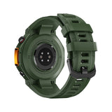 M-Rex4 Men Rugged GPS Smart Watch, 5ATM Waterproof Bluetooth Call Fitness Tracker Heart Rate Sleep Monitor，green - Top-Down View