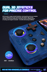 M9 Pocket Retro Video Game Handheld Console with Colorful RGB Light Joystick，purple