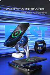OC22 5-in-1 Wireless Charging Stand Multi Device Fast Charging Dock，black