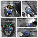 OC22 5-in-1 Wireless Charging Stand Multi Device Fast Charging Dock，white - 45-Degree Angle