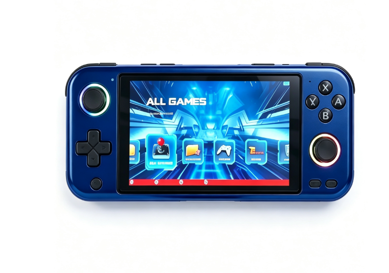 R900 Pocket Handheld Retro Game Console，blue