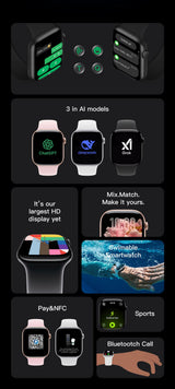 S11 Pro Smart Watch, Bluetooth Calling, Heart Rate & Sleep Monitor, Smartwatch for Men Women，Silver - Top-Down View