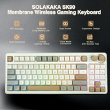 SOLAKAKA SK90 75% Compact Wireless Keyboard with Independent Number Pad，cream - Front View