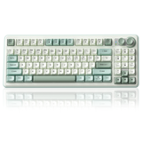SOLAKAKA SK90 75% Compact Wireless Keyboard with Independent Number Pad，Green & White