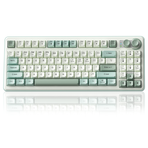SOLAKAKA SK90 75% Compact Wireless Keyboard with Independent Number Pad，Green & White