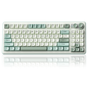 SOLAKAKA SK90 75% Compact Wireless Keyboard with Independent Number Pad，Green & White