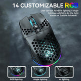 SOLAKAKA SM600 Honeycomb Shell Gaming Mouse Wireless,black