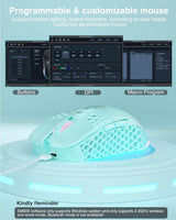 SOLAKAKA SM600 Honeycomb Shell Gaming Mouse Wireless,green - 45-Degree Angle