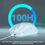 SOLAKAKA SM600 Honeycomb Shell Gaming Mouse Wireless,white