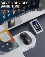 SM66 Dual Mode Wireless Gaming Mouse, Rechargeable RGB Ergonomic Mice with Adjustable DPI ,black - Side View