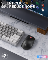 SM66 Dual Mode Wireless Gaming Mouse, Rechargeable RGB Ergonomic Mice with Adjustable DPI ,black - 45-Degree Angle