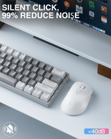 SM66 Dual Mode Wireless Gaming Mouse, Rechargeable RGB Ergonomic Mice with Adjustable DPI ,white