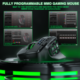 SOLAKAKA SM809 Wired Gaming Mouse，black - Top-Down View