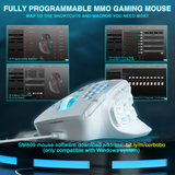 SOLAKAKA SM809 Wired Gaming Mouse，white