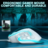 SOLAKAKA SM809 Wired Gaming Mouse，white