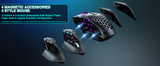 SM809pro Tri-Mode  Wireless Gaming Mouse, Adjustable DPI RGB Backlight,black