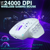 SM809pro Tri-Mode  Wireless Gaming Mouse, Adjustable DPI RGB Backlight,white