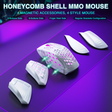 SM809pro Tri-Mode  Wireless Gaming Mouse, Adjustable DPI RGB Backlight,white - Close-Up Angle