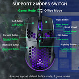 SOLAKAKA SM900 Wired Gaming Mouse with Honeycomb Shell，black - Extra Image