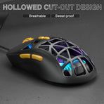 SOLAKAKA SM901 Gaming Mouse,13800DPI RGB Mouse with Programmable Buttons,53g Lightweight Wired Mouses for Gamer,Black