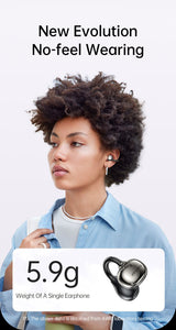 AWEI TZ50 Open Ear Wireless Earbuds with LED Power Display,orang