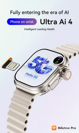 U4A Smart Watch, Bluetooth Calling Fitness Smartwatch, silver - Rear View