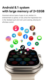 UltraAi3 5G Smart Watch, Retractable Rotating Camera，black