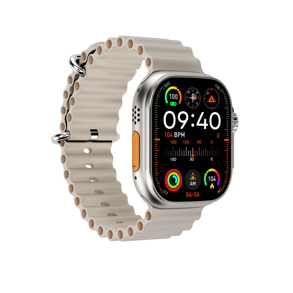 UltraAi3 5G Smart Watch, Retractable Rotating Camera，silver