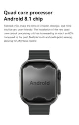 UltraAi3 5G Smart Watch, Retractable Rotating Camera，silver