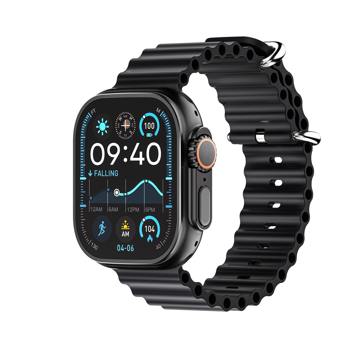 DT Ultra5pro Smart Watch, Full Touch Fitness Watch for Men Women，Black