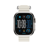 DT Ultra5pro Smart Watch, Full Touch Fitness Watch for Men Women，Silver - Front View