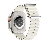 DT Ultra5pro Smart Watch, Full Touch Fitness Watch for Men Women，Silver - Top-Down View
