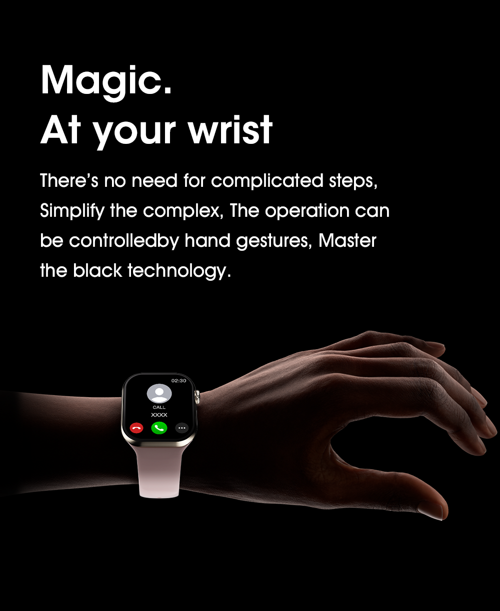 Watch 11 Pro Smartwatch with 3 Built-in AI Models，black