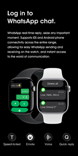 Watch 11 Pro Mini AI Smart Watch，black - Low Angle