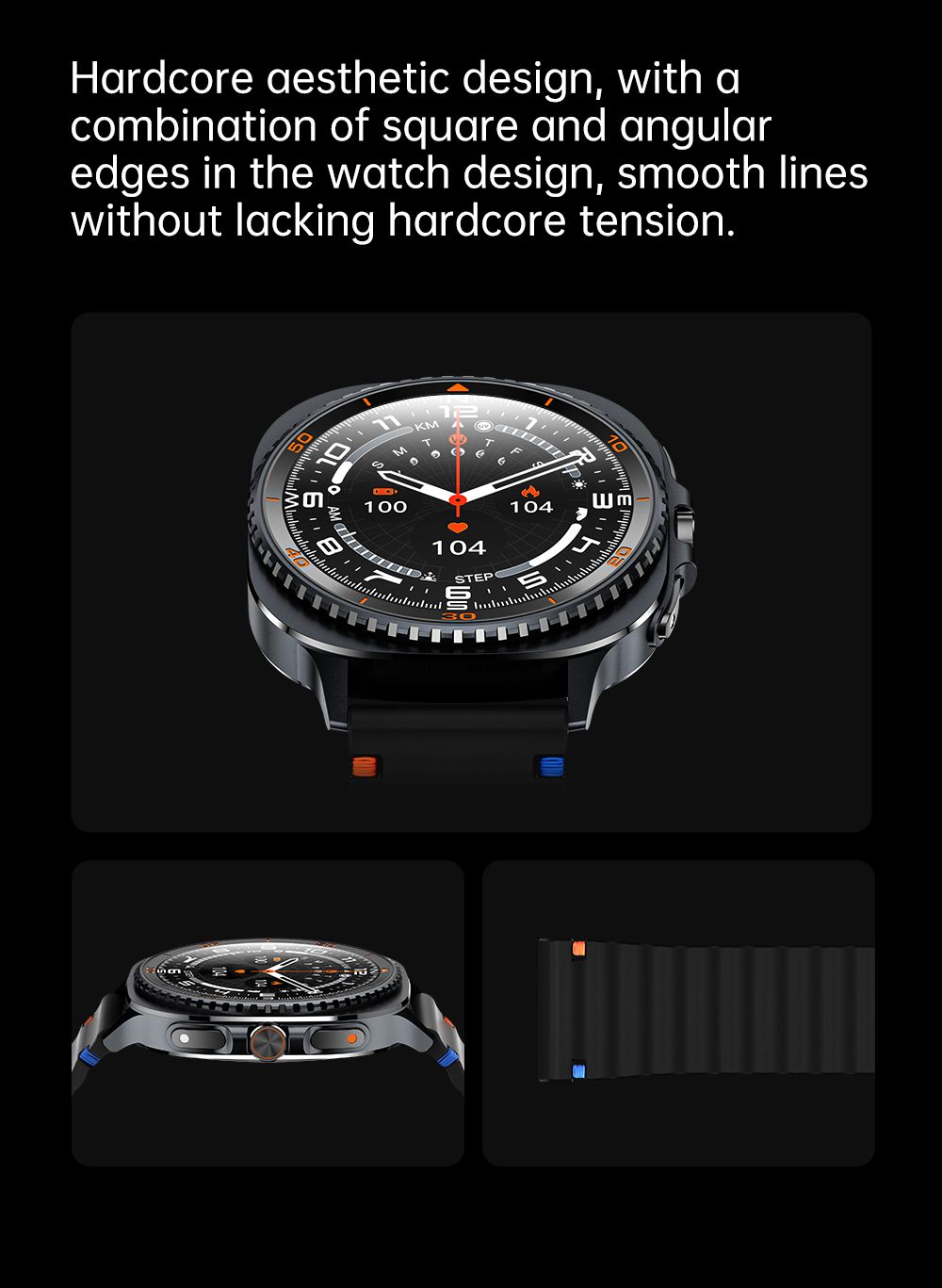 Watch8Classic-MA33 Fitness Smartwatch Bluetooth Call Waterproof Health Tracker for iPhone Android,Black