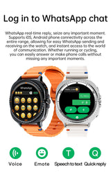 Watch8Classic-MA33 Fitness Smartwatch Bluetooth Call Waterproof Health Tracker for iPhone Android,Orange