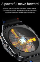 Watch8Classic-MA33 Fitness Smartwatch Bluetooth Call Waterproof Health Tracker for iPhone Android,Orange - Extra Image