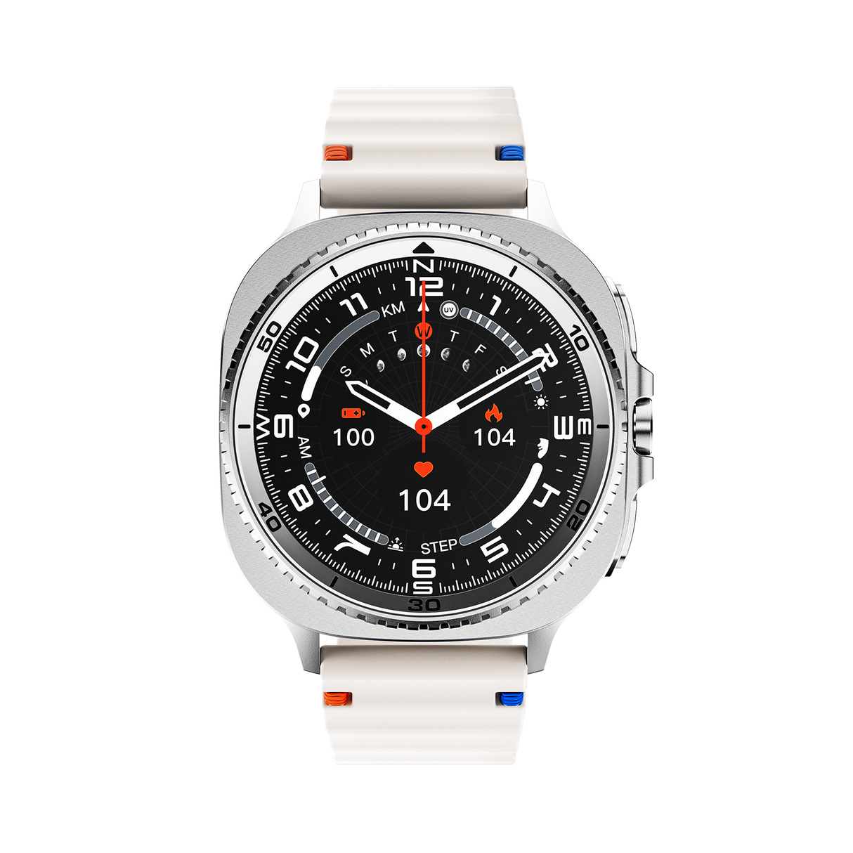 Watch8Classic-MA33 Fitness Smartwatch Bluetooth Call Waterproof Health Tracker for iPhone Android,Silver