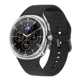 Watch8Classic-SU02 Smart Watch, Full Touch Screen Silicone Sports Wrist Watch for Men Women，Black