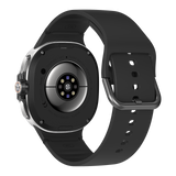 Watch8Classic-SU02 Smart Watch, Full Touch Screen Silicone Sports Wrist Watch for Men Women，Black - Top-Down View