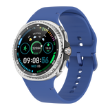 Watch8Classic-SU02 Smart Watch, Full Touch Screen Silicone Sports Wrist Watch for Men Women，Blue