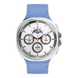 Watch8Classic-SU02 Smart Watch, Full Touch Screen Silicone Sports Wrist Watch for Men Women，Blue - Front View