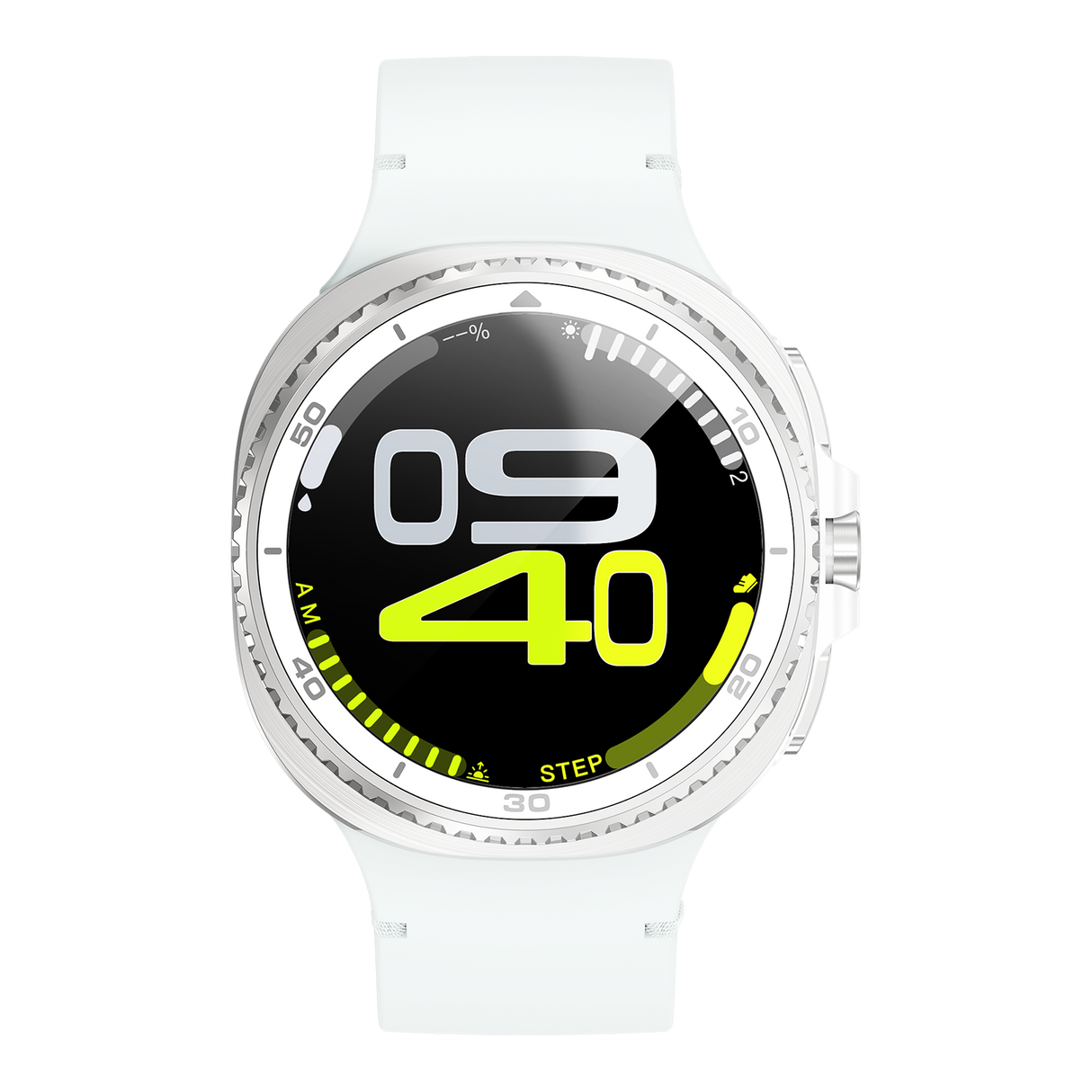Watch8Classic-SU02 Smart Watch, Full Touch Screen Silicone Sports Wrist Watch for Men Women，Green