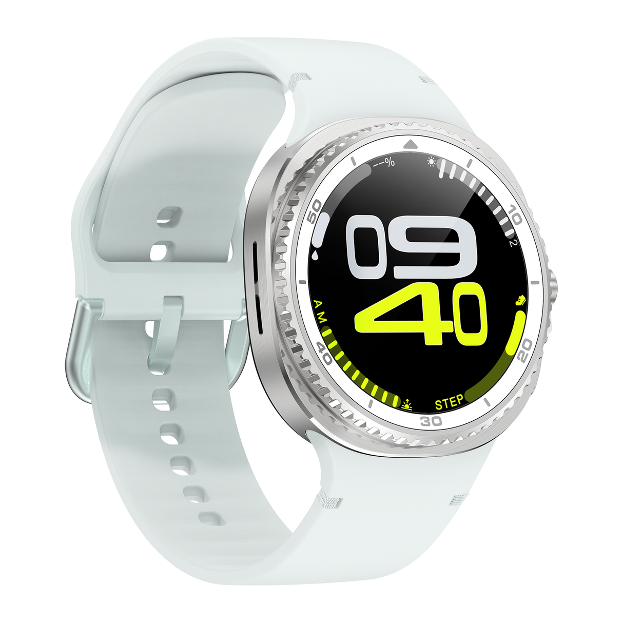 Watch8Classic-SU02 Smart Watch, Full Touch Screen Silicone Sports Wrist Watch for Men Women，Green