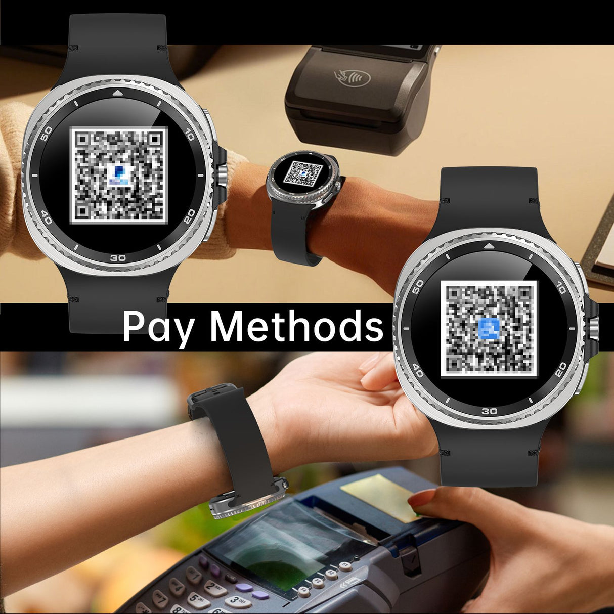 Watch8Classic-SU02 Smart Watch, Full Touch Screen Silicone Sports Wrist Watch for Men Women，Green
