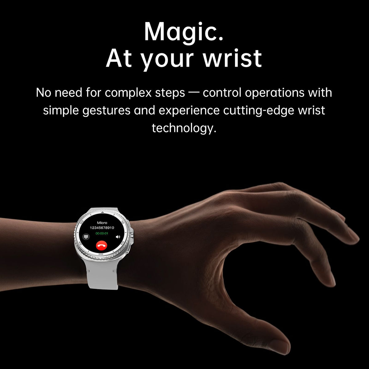 Watch8Classic-SU02 Smart Watch, Full Touch Screen Silicone Sports Wrist Watch for Men Women，Green