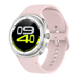 Watch8Classic-SU02 Smart Watch, Full Touch Screen Silicone Sports Wrist Watch for Men Women，Pink