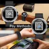 Watch8Classic-SU02 Smart Watch, Full Touch Screen Silicone Sports Wrist Watch for Men Women，Pink - Extra Image