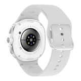Watch8Classic-SU02 Smart Watch, Full Touch Screen Silicone Sports Wrist Watch for Men Women，White - Top-Down View